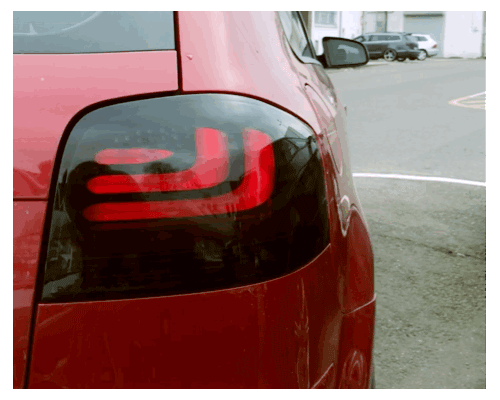 Задние тюнинговые фонари CarDNA LED Black Smoke с динамическим поворотником на Audi A3 8P